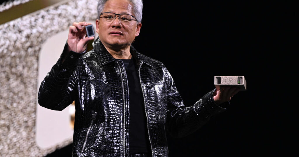 Nvidia stock soars on GeForce RTX 50 series unveiling at CES