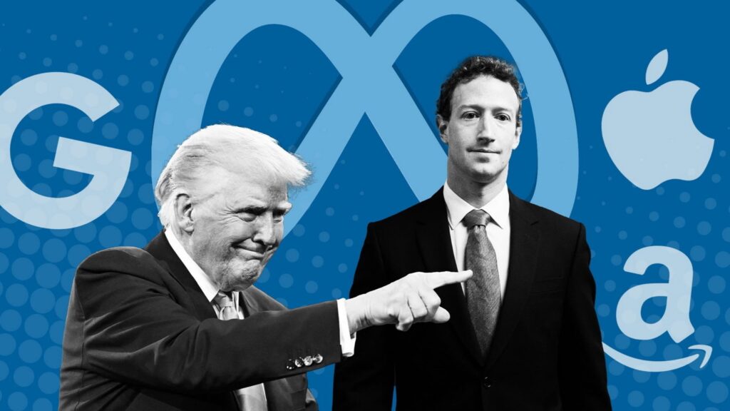 Financial TimesTech titans stand with Donald Trump to kill off activism in Silicon ValleyFearful employees have done little to protest against the rightward shift of leaders such as Meta's Mark Zuckerberg..1 day ago